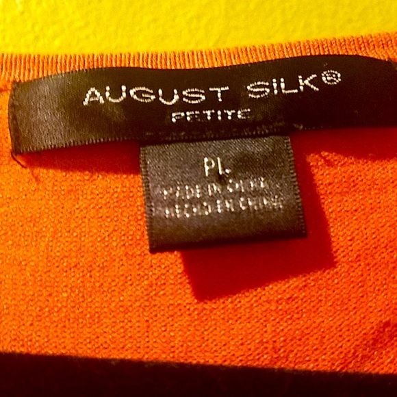 🌺 August Silk tangerine color shell top 🌺 - Picture 4 of 5